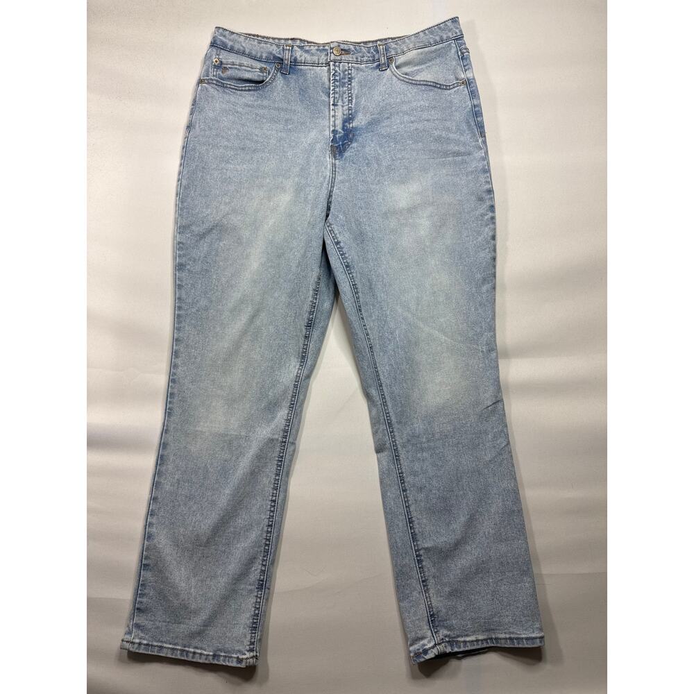 Frye Denim Women's Cuffed Crop Straight Blue Denim Jeans - Size 16/34 (35x29)